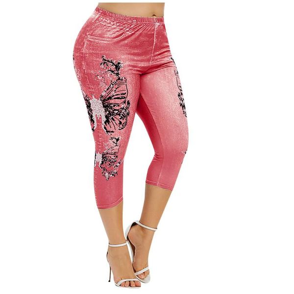 training leggings fashion women's jean-like printed high-waist elastic seven-cent pants stretch plus size 2021 y7, Black
training leggings fashion women's jean-like printed high-waist elastic seven-cent pants stretch plus size 2021 y7, Black