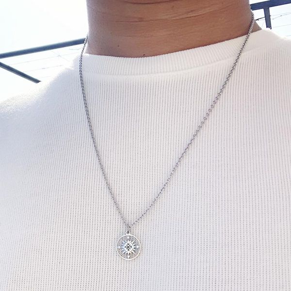 pendant necklaces compass necklace men stainless steel for women lover's round handmade graduation, Silver
pendant necklaces compass necklace men stainless steel for women lover's round handmade graduation, Silver