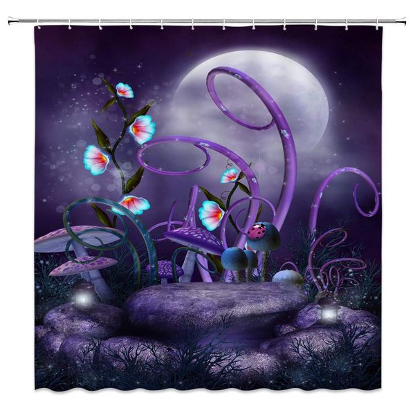 fairy forest shower curtain,enchated mushroom trumpet flower thorn vine wonderland wonderful night scene fabric bathroom
fairy forest shower curtain,enchated mushroom trumpet flower thorn vine wonderland wonderful night scene fabric bathroom