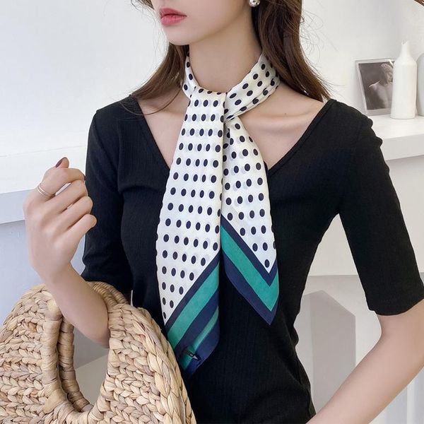 scarves 70cm spring dot print silk scarf women elegant small square decoration shawl hairband bag ribbons wholesale, Blue;gray
scarves 70cm spring dot print silk scarf women elegant small square decoration shawl hairband bag ribbons wholesale, Blue;gray