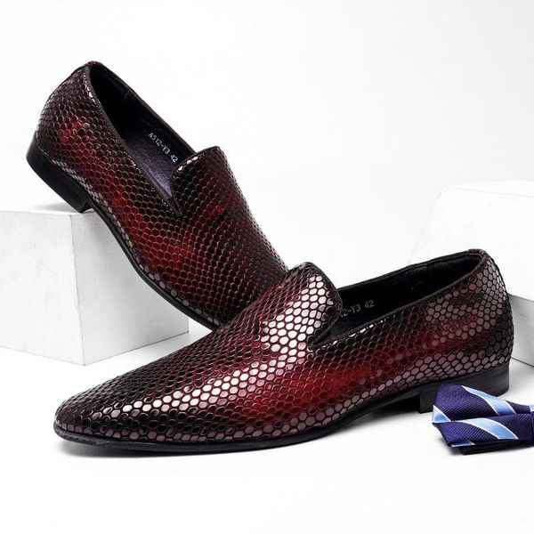 men summer genuine snake pattern leather shoes hair stylist italian open edge slip on british carved business casual loafers dress, Black
men summer genuine snake pattern leather shoes hair stylist italian open edge slip on british carved business casual loafers dress, Black