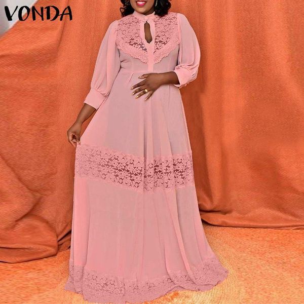 casual dresses vonda oversized dress women elegant lace hollow long maxi 2021 summer zipper ruffled floor-length holiday vestidos, Black;gray
casual dresses vonda oversized dress women elegant lace hollow long maxi 2021 summer zipper ruffled floor-length holiday vestidos, Black;gray