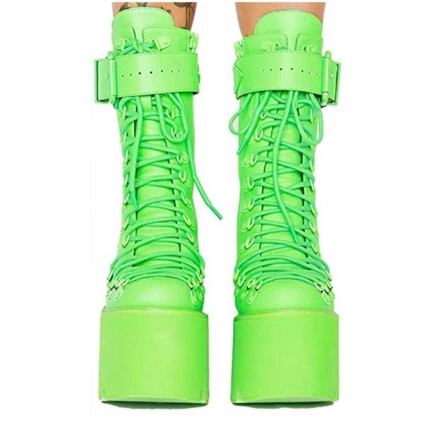 boots gxcmhbwj spring autumn green high platform women's buckle strap lace up wedge lady ankle punk goth demonia shoes, Black
boots gxcmhbwj spring autumn green high platform women's buckle strap lace up wedge lady ankle punk goth demonia shoes, Black