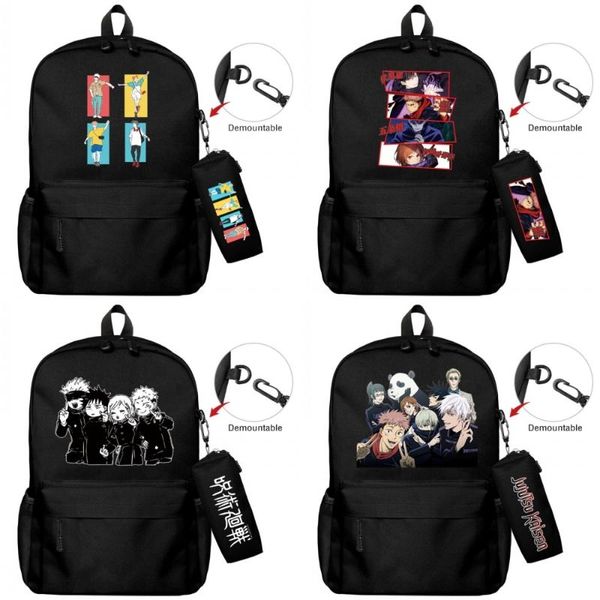 backpack jujutsu kaisen nylon knapsack pencil case 2pcs/set zipper casual student travel schoolbag lapbag boys girls bookbag
backpack jujutsu kaisen nylon knapsack pencil case 2pcs/set zipper casual student travel schoolbag lapbag boys girls bookbag