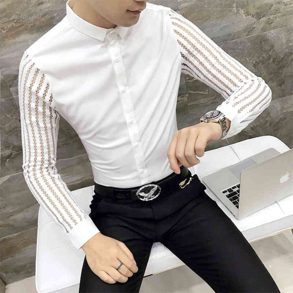 arrival autumn of men's party lace shirts graduation see throught social club -3xl white black shirt
arrival autumn of men's party lace shirts graduation see throught social club -3xl white black shirt
