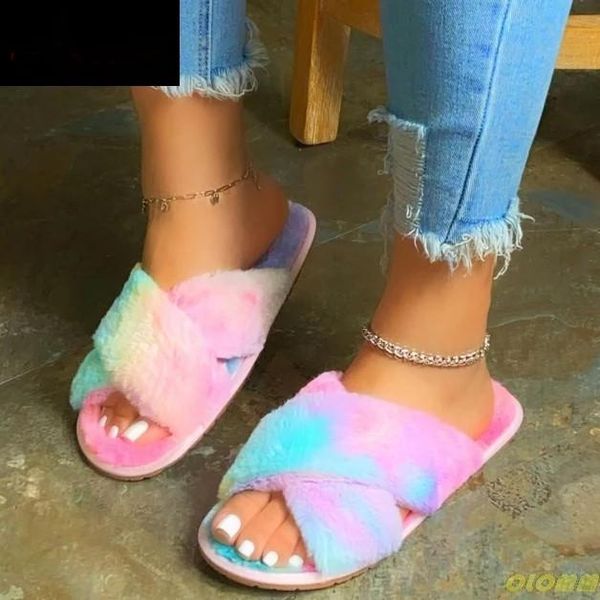 women slippers leopard fur slides for winter warm house fashion indoor ladies cross, Black
women slippers leopard fur slides for winter warm house fashion indoor ladies cross, Black