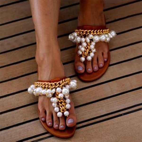 women pearl flip flops 2021 summer ladies bohemia slippers female chain flats women's slides woman beach shoes big size footwear, Black
women pearl flip flops 2021 summer ladies bohemia slippers female chain flats women's slides woman beach shoes big size footwear, Black
