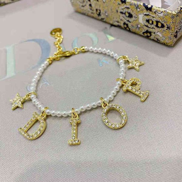 letter pearl bracelet blessing bag, Silver 
letter pearl bracelet blessing bag, Silver