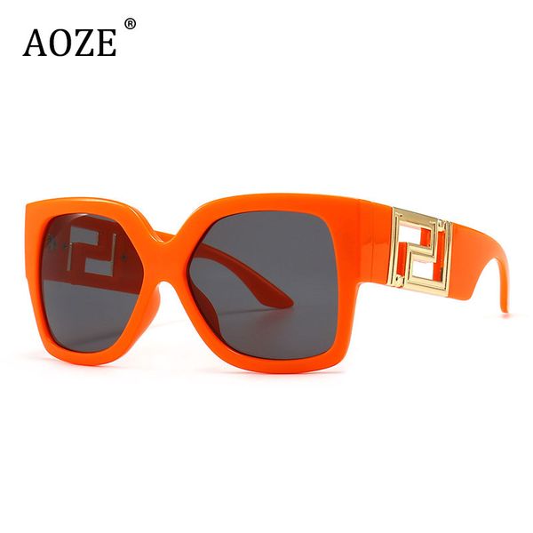 red oversized square sunglasses women fashion gradients for female uv400, White;black