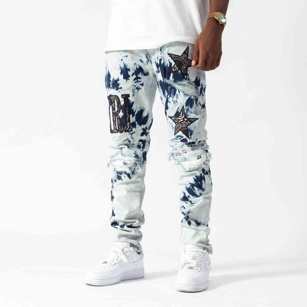 men's jeans jeans, hip hop style, street fashion, with tear, embroidery, european tie dye, jp46, Blue
men's jeans jeans, hip hop style, street fashion, with tear, embroidery, european tie dye, jp46, Blue