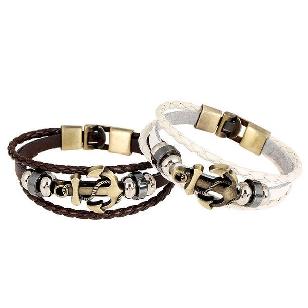 charm bracelets casual retro fashion hand-woven leather bracelet alloy decorative men and women punk jewelry, Golden;silver
charm bracelets casual retro fashion hand-woven leather bracelet alloy decorative men and women punk jewelry, Golden;silver