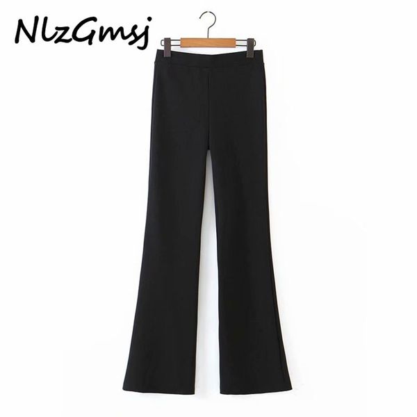 pant autumn spring boot cut solid elastic waist full length female elegant street trousers 210628, Black;white
pant autumn spring boot cut solid elastic waist full length female elegant street trousers 210628, Black;white