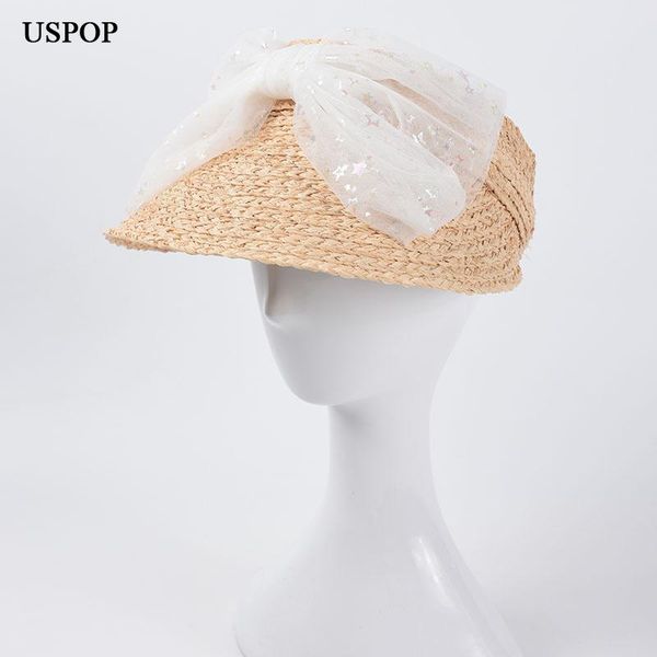 women summer raffia sun hats sweet mesh yarn bow straw beach hat without crown 12 cm wide brim sunshade, Blue;gray
women summer raffia sun hats sweet mesh yarn bow straw beach hat without crown 12 cm wide brim sunshade, Blue;gray