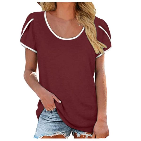women's t-shirt summer casual solid color print t shirt women short sleeve loose streetwear mujer camisetas, White
women's t-shirt summer casual solid color print t shirt women short sleeve loose streetwear mujer camisetas, White