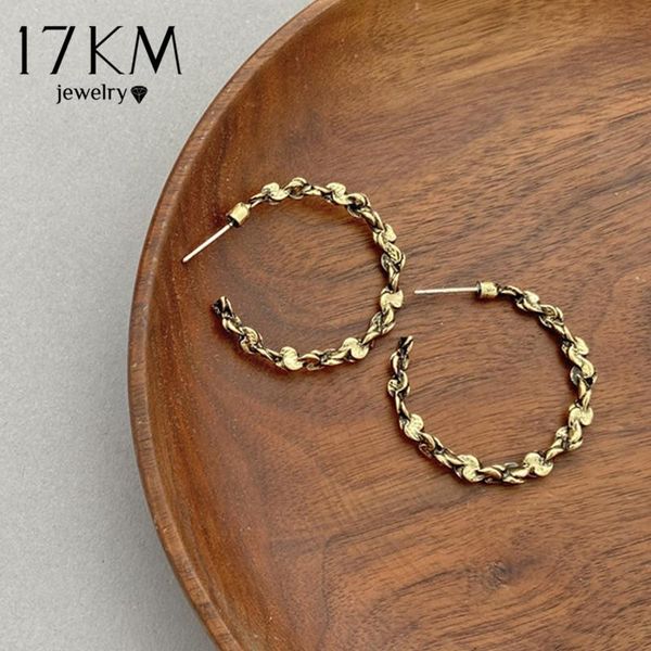 hoop & huggie 17km retro twist metal earrings for women girl fashion statement old gold round earring vintage jewelry christmas gift, Golden;silver
hoop & huggie 17km retro twist metal earrings for women girl fashion statement old gold round earring vintage jewelry christmas gift, Golden;silver