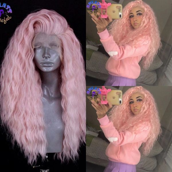 long pink color curly wig high temperature fiber hair 13x4 synthetic lace front wigs for black/white women preplucked cosplayfactory direct
long pink color curly wig high temperature fiber hair 13x4 synthetic lace front wigs for black/white women preplucked cosplayfactory direct