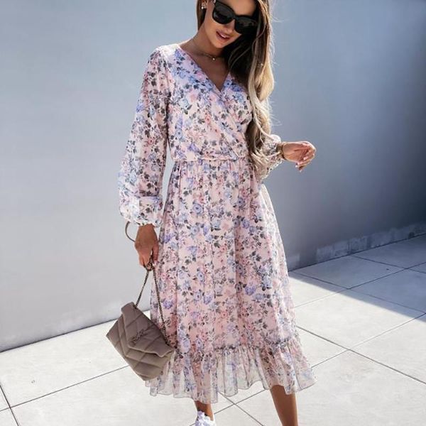 casual dresses summer long-sleeved chiffon women 2021 fashion v-neck floral print waist plus size beach dress robe femme, Black;gray
casual dresses summer long-sleeved chiffon women 2021 fashion v-neck floral print waist plus size beach dress robe femme, Black;gray