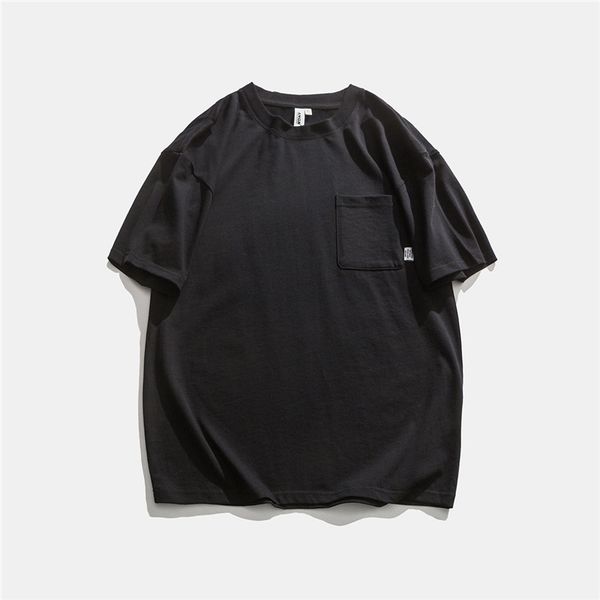 no vulgarity 2021 summer new drop shoulder pocket decoration t-shirt pocket label solid round neck short sleeve, White;black
no vulgarity 2021 summer new drop shoulder pocket decoration t-shirt pocket label solid round neck short sleeve, White;black