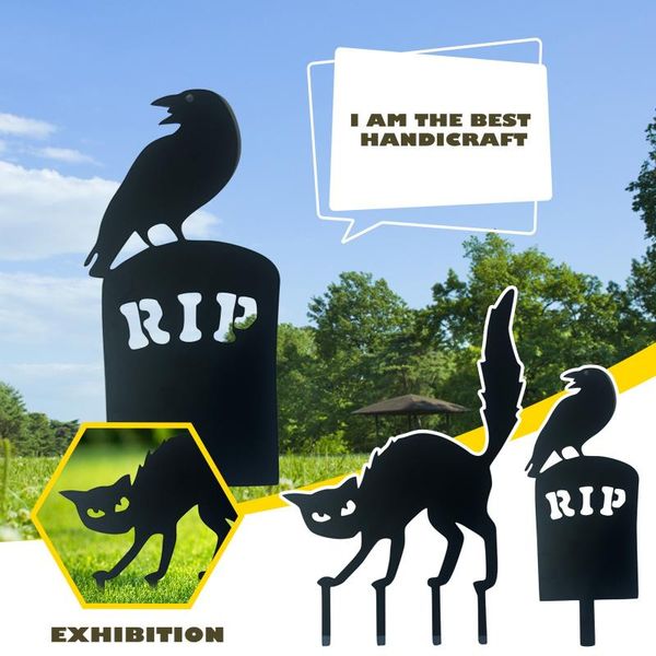 garden decorations halloween metal wrought iron crafts cat crow plastic card insertion sign outdoor courtyard ground inserts home decor
garden decorations halloween metal wrought iron crafts cat crow plastic card insertion sign outdoor courtyard ground inserts home decor