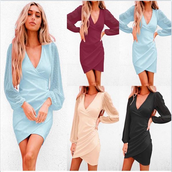 casual dresses women robe femme spring autumn pencil irregular shrinkage v-neck long sleeve mini dress for woman clothing 2021 vestido, Black;gray
casual dresses women robe femme spring autumn pencil irregular shrinkage v-neck long sleeve mini dress for woman clothing 2021 vestido, Black;gray