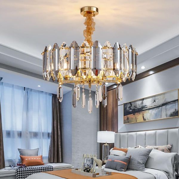 luxury crystal chandelier for living room bedroom 2021 round dining light fixtures clear/smoke gray crystals hanging lamp chandeliers
luxury crystal chandelier for living room bedroom 2021 round dining light fixtures clear/smoke gray crystals hanging lamp chandeliers