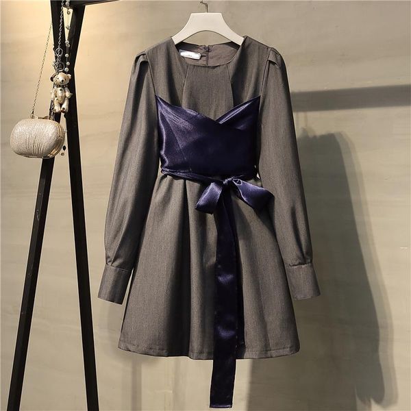 casual dresses solid color patchwork shirt dress women 2021large size fashion stacked gathered sleeves corseted a-line mini woman, Black;gray
casual dresses solid color patchwork shirt dress women 2021large size fashion stacked gathered sleeves corseted a-line mini woman, Black;gray
