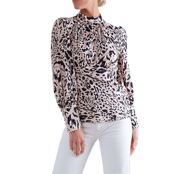 women's blouses & shirts fashion leopard womens and elegant long sleeve loose shirt turtleneck ladies ol clothes blusa feminina street, White
women's blouses & shirts fashion leopard womens and elegant long sleeve loose shirt turtleneck ladies ol clothes blusa feminina street, White