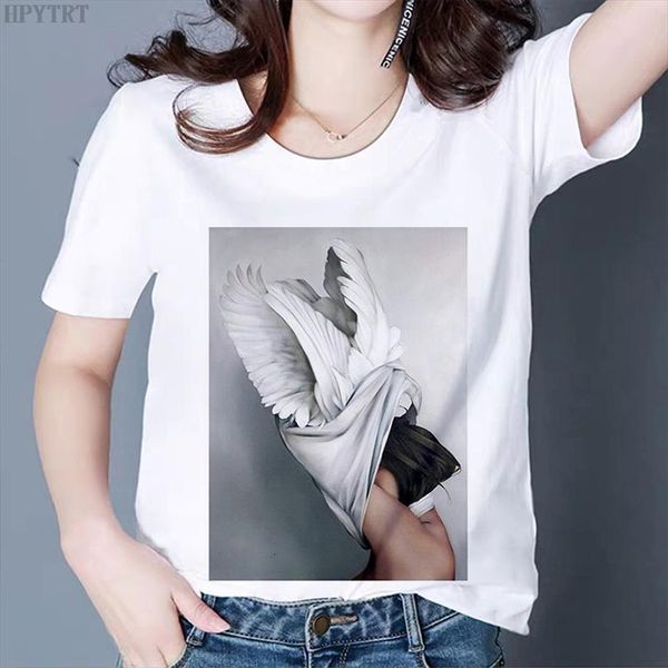 harajuku art feather print men t shirt and women summer fashion short sleeve casual 0 collar white female clothing, White;black
harajuku art feather print men t shirt and women summer fashion short sleeve casual 0 collar white female clothing, White;black