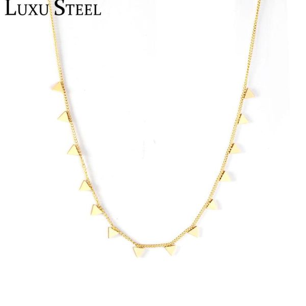 pendant necklaces luxusteel necklace for women friend 2021 gold color triangles pendants stainless steel chains collares christmas, Silver
pendant necklaces luxusteel necklace for women friend 2021 gold color triangles pendants stainless steel chains collares christmas, Silver