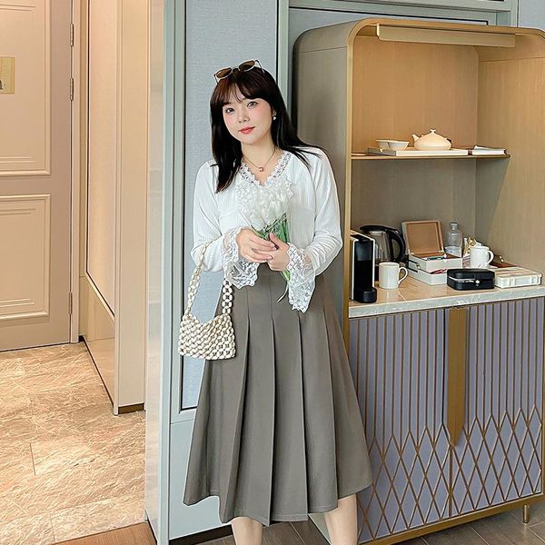 plus size pants women skirts pleated skirt oversize versatile style ol commute office lady solid color formal wear
plus size pants women skirts pleated skirt oversize versatile style ol commute office lady solid color formal wear