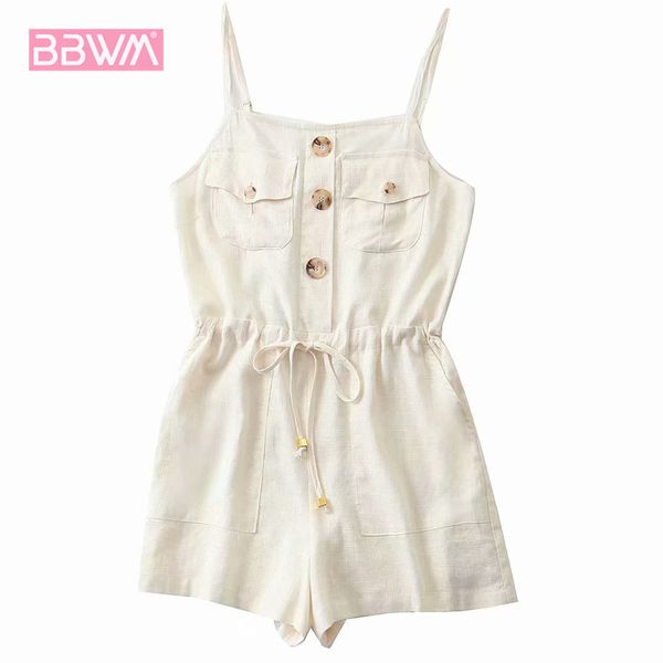 slim retro women's jumpsuit sweet sleeveless strapless drawstring waist button down tooling chic female jumpsuit 210507, Black;white
slim retro women's jumpsuit sweet sleeveless strapless drawstring waist button down tooling chic female jumpsuit 210507, Black;white