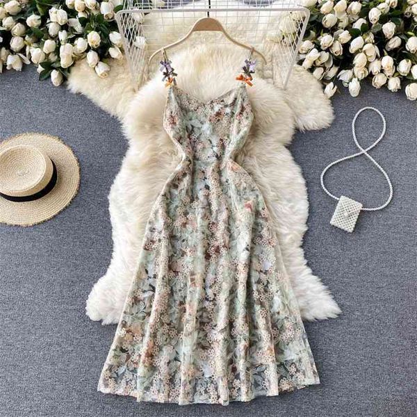 summer women embroidered lace dress spaghetti strap sleeveless floral print slim a-line party beach midi vestido 210603, Black;gray
summer women embroidered lace dress spaghetti strap sleeveless floral print slim a-line party beach midi vestido 210603, Black;gray
