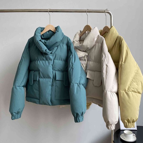 Stand-up Collar Short Parka Women Girls Solid Color Casual Padded Jacket Wu11, Black
Stand-up Collar Short Parka Women Girls Solid Color Casual Padded Jacket Wu11, Black