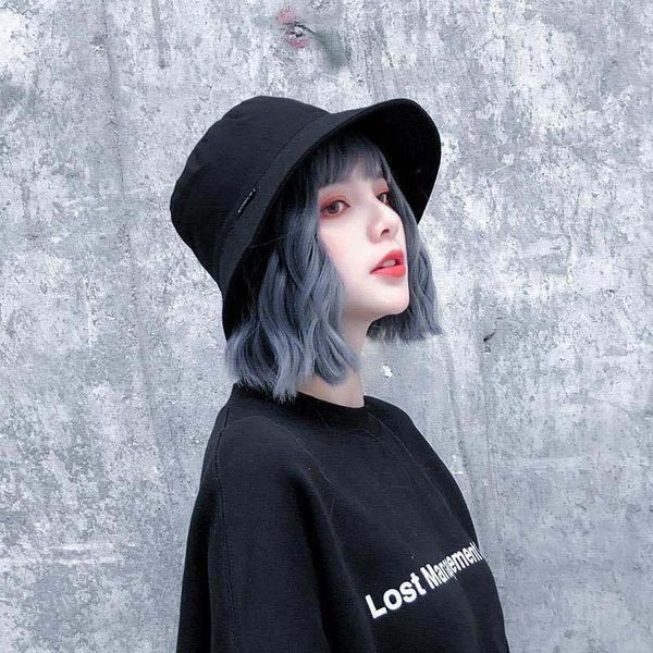 wide brim hats fashion hat patchwork short false hair lady fisherman for women, Blue;gray
wide brim hats fashion hat patchwork short false hair lady fisherman for women, Blue;gray