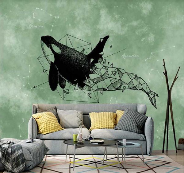 wallpapers customized large wallpaper 3d mural nordic personality hand-painted constellation dolphin living room tv wall covering
wallpapers customized large wallpaper 3d mural nordic personality hand-painted constellation dolphin living room tv wall covering