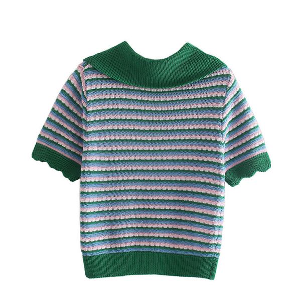 women's knits & tees 2021 summer button artificial jewelry striped polo shirt women's short sleeve, White
women's knits & tees 2021 summer button artificial jewelry striped polo shirt women's short sleeve, White