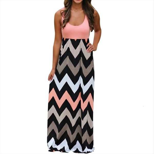 striped long sundress summer casual women dress sleeveless round neck party robe femme vestido de mujer, Black;gray
striped long sundress summer casual women dress sleeveless round neck party robe femme vestido de mujer, Black;gray
