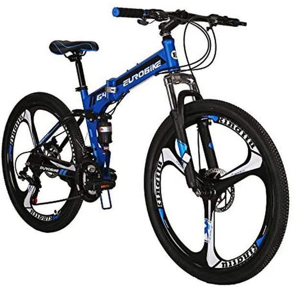 g4 26 full suspension folding mountain bike 21 speed bicycle men or women mtb foldable frame blue
g4 26 full suspension folding mountain bike 21 speed bicycle men or women mtb foldable frame blue