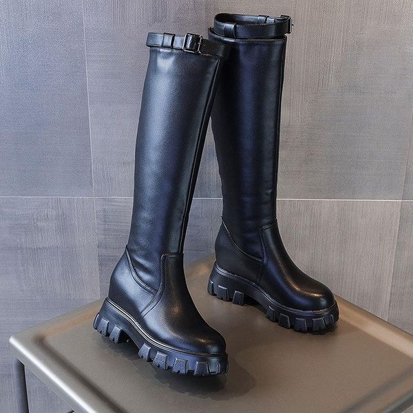 boots women knee high leather long boot platform heel autumn winter side zipper fashion lady shoes handmade knight, Black
boots women knee high leather long boot platform heel autumn winter side zipper fashion lady shoes handmade knight, Black