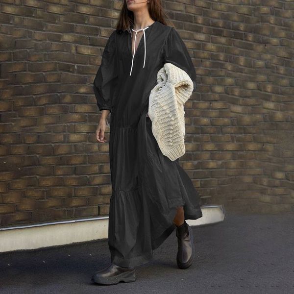 dresses women's puff sleeve sundress 2021 spring elegant ruffle dress casual maxi vestidos female v neck robe femme oversized 5xl, Black;gray
dresses women's puff sleeve sundress 2021 spring elegant ruffle dress casual maxi vestidos female v neck robe femme oversized 5xl, Black;gray