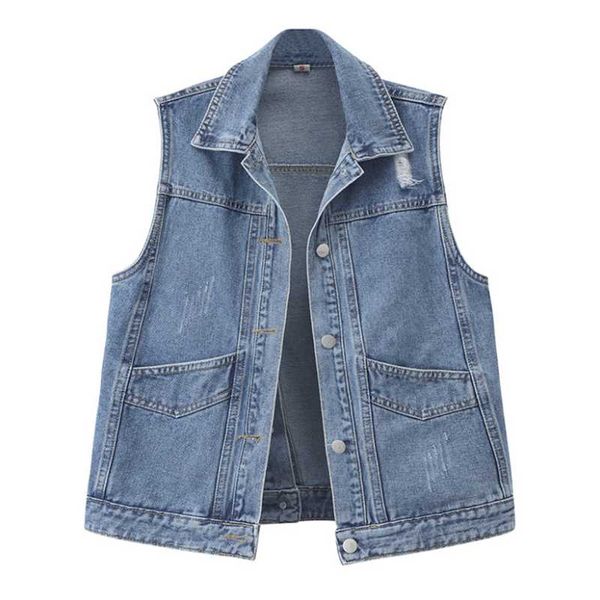 women's vests 2021 autumn plus size denim vest sleeveless student casual jeans jacket blue, Black;white
women's vests 2021 autumn plus size denim vest sleeveless student casual jeans jacket blue, Black;white