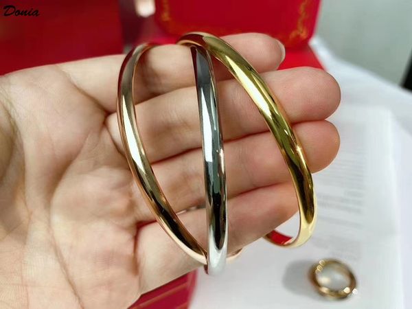 donia jewelry party european and american popular designer titanium steel bracelet ring set three rings women's bracelet ring set, Black
donia jewelry party european and american popular designer titanium steel bracelet ring set three rings women's bracelet ring set, Black