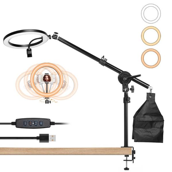 flash heads 26cm ring light adjustable table clamp mount stand 60cm cantilever boom arm with sandbag for nail art po video shoot
flash heads 26cm ring light adjustable table clamp mount stand 60cm cantilever boom arm with sandbag for nail art po video shoot