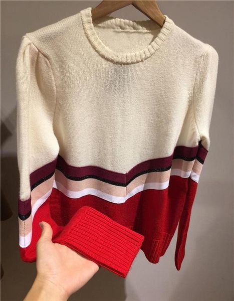 women's sweaters 2021 autumn and winter color block wool sweater pullover, White;black
women's sweaters 2021 autumn and winter color block wool sweater pullover, White;black