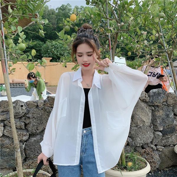 women's blouses & shirts coigarsam full sleeve shirt womens summer chiffon women conventional models long 2056, White
women's blouses & shirts coigarsam full sleeve shirt womens summer chiffon women conventional models long 2056, White