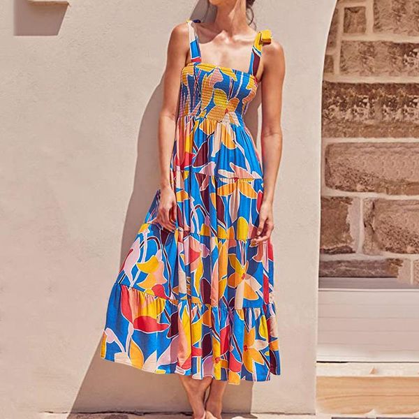 casual dresses boho floral women dress ladies sleeveless summer square neck ruffle a line beach long sundress maxi, Black;gray
casual dresses boho floral women dress ladies sleeveless summer square neck ruffle a line beach long sundress maxi, Black;gray