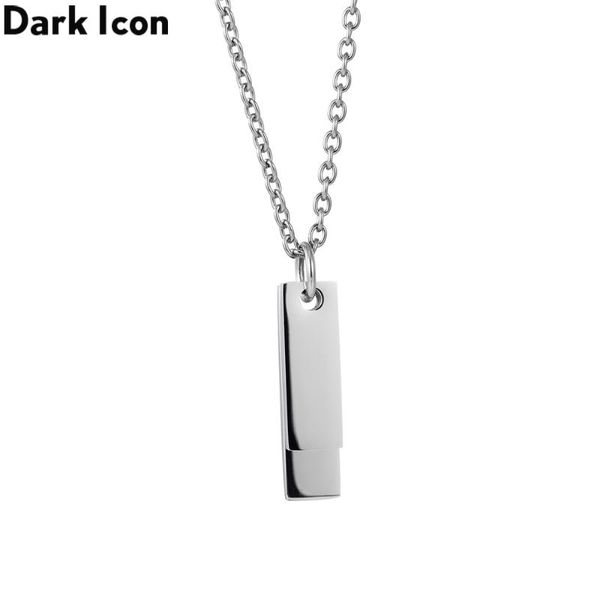 pendant necklaces minimalist double brand hip hop necklace fine polished men's fashion women's long chain steel ornament, Silver
pendant necklaces minimalist double brand hip hop necklace fine polished men's fashion women's long chain steel ornament, Silver
