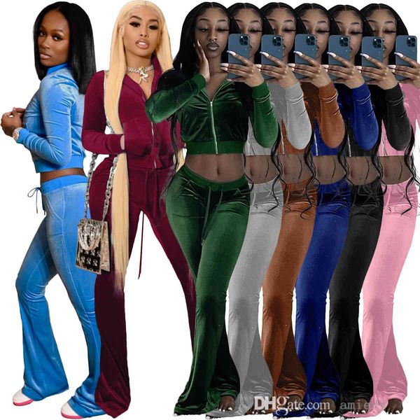 women winter tracksuits solid color velvet 2 piece outfits long sleeve zipper jacket+bell bottom sweatpant matching set xs-xxl, Gray
women winter tracksuits solid color velvet 2 piece outfits long sleeve zipper jacket+bell bottom sweatpant matching set xs-xxl, Gray