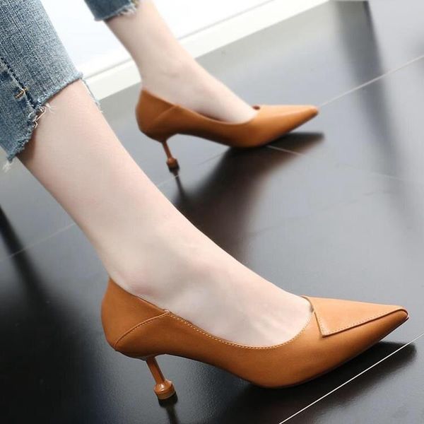 dress shoes british style small leather women cat with net red women's stiletto pointed high heel single shallow mouth, Black
dress shoes british style small leather women cat with net red women's stiletto pointed high heel single shallow mouth, Black
