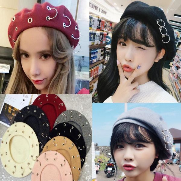 13 color ins tumblr hipster rivet hole & patchwork metal buckle circle elegant party/club/travel harujuku 2020 fashion beret hat1, Blue;gray
13 color ins tumblr hipster rivet hole & patchwork metal buckle circle elegant party/club/travel harujuku 2020 fashion beret hat1, Blue;gray